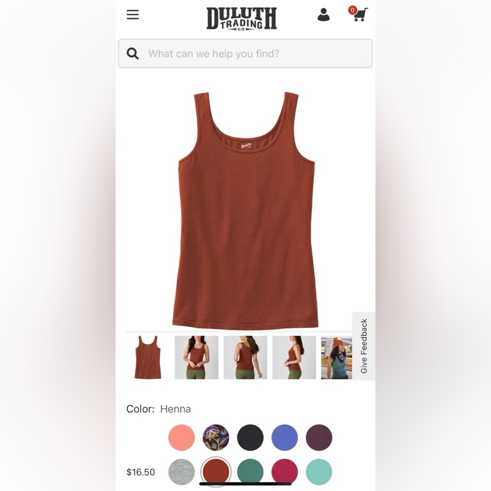 NWT Pack of Two Duluth Trading Co No-Yank Tanks